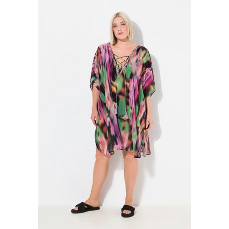 Ulla Popken Tunica Allacciatura Oversize Scollo a V Mezza Manica  