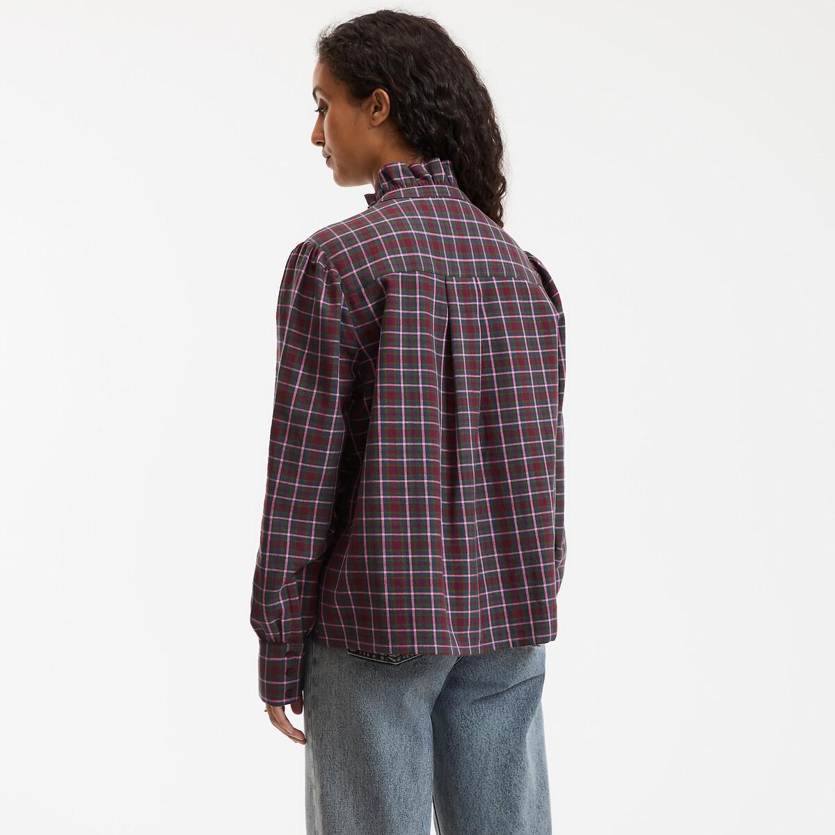 La Redoute Collections Kariertes Hemd Viktorianischer Kragen  