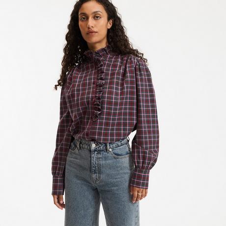 La Redoute Collections Kariertes Hemd Viktorianischer Kragen  