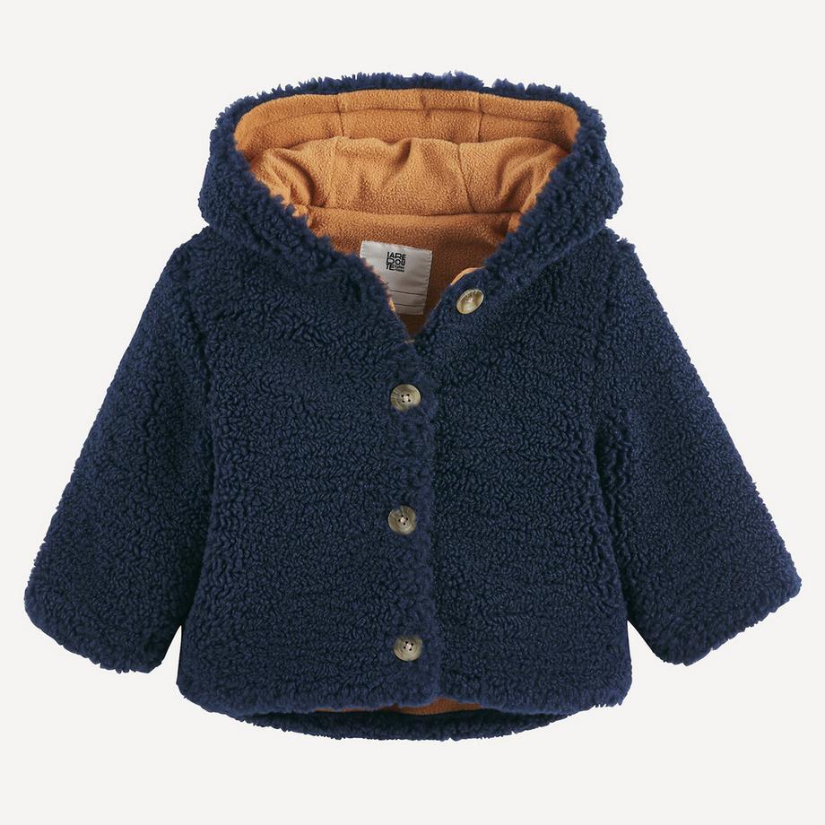 La Redoute Collections  Manteau chaud à capuche en sherpa doublé polaire 