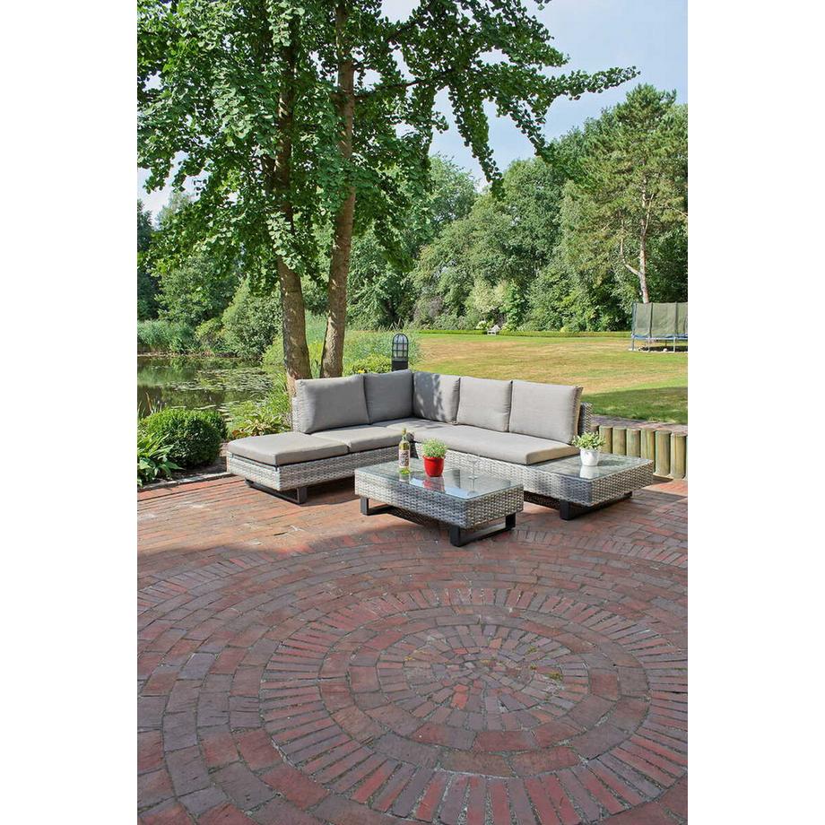 mutoni Salotto da giardino grigio Cadice  