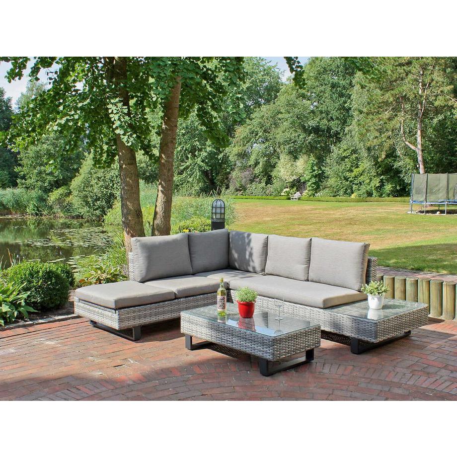 mutoni Salotto da giardino grigio Cadice  