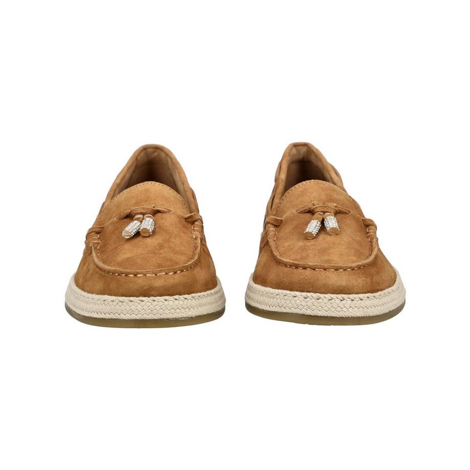 Gabor Veloursleder Slipper mit geflochtener Sohle  
