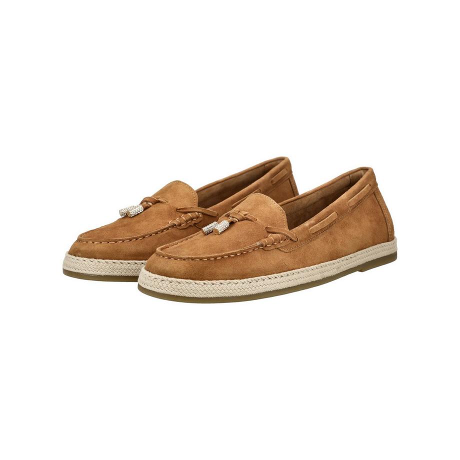 Gabor Veloursleder Slipper mit geflochtener Sohle  