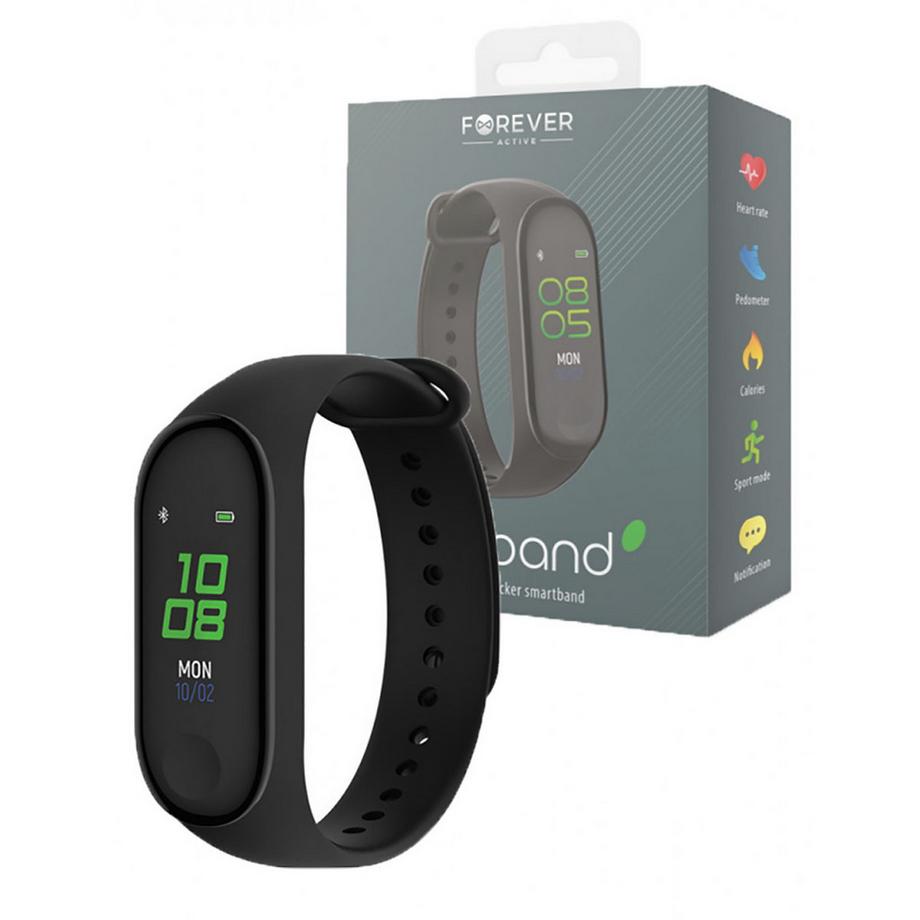 Forever  Forever Fitband SB-50 Aktivitätsarmband – Schwarz 