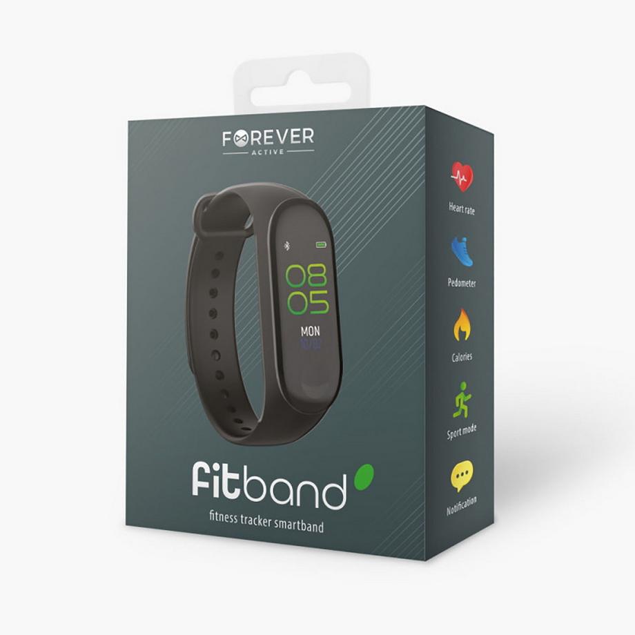 Forever  Forever Fitband SB-50 Aktivitätsarmband – Schwarz 