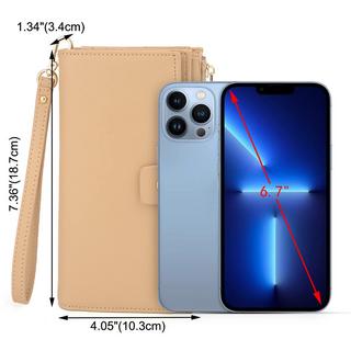 Only-bags.store Blocco RFID Grande Capacità Portafoglio Clutch in Pelle Vegana 21 Scomparti per Carte  