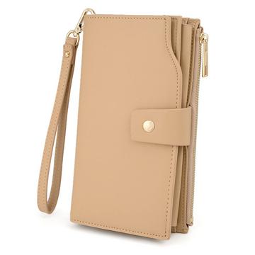 Brieftasche RFID-Blockierung Große Kapazität Vegan Leder Clutch Wallet 21 Card Slots Holder Organizer