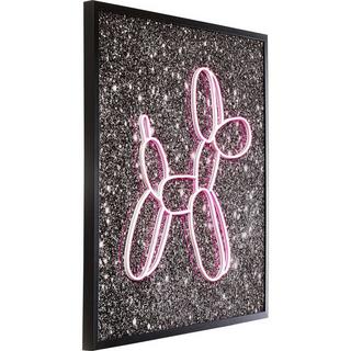 KARE Design Tableau en verre Balloon Dog LED 80x80  