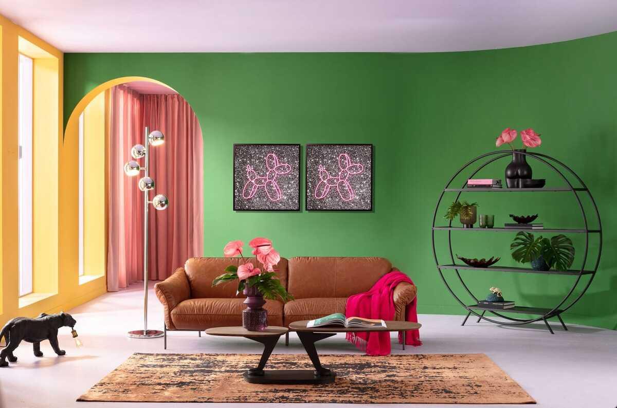 KARE Design Tableau en verre Balloon Dog LED 80x80  