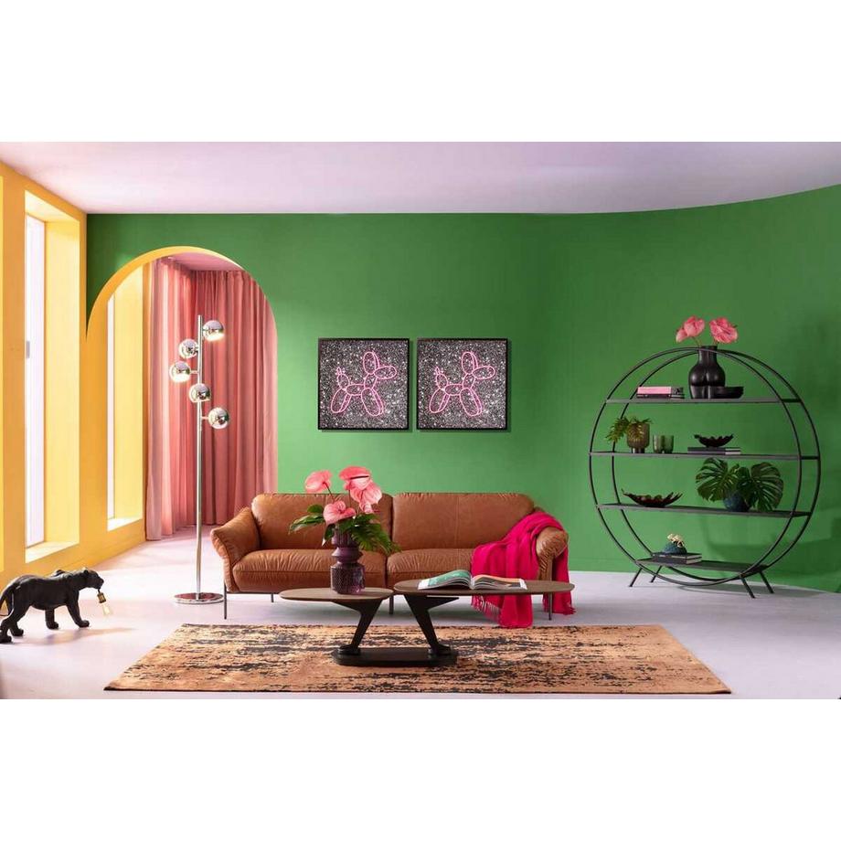 KARE Design Tableau en verre Balloon Dog LED 80x80  