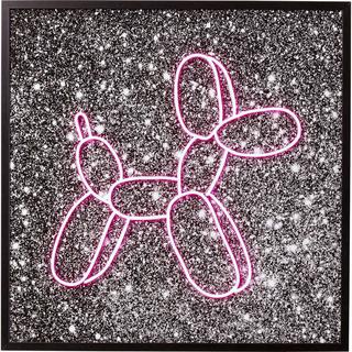 KARE Design Tableau en verre Balloon Dog LED 80x80  