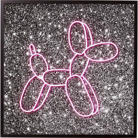 KARE Design Tableau en verre Balloon Dog LED 80x80  