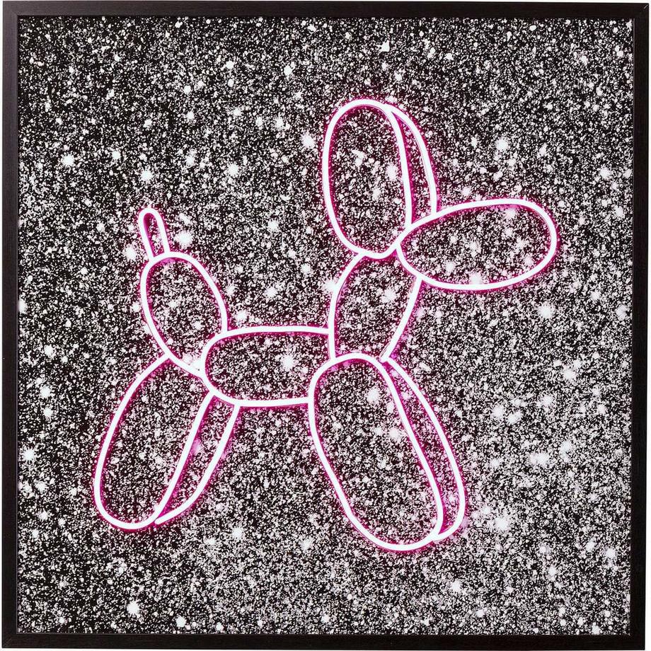 Tableau en verre Balloon Dog LED 80x80