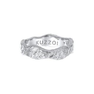 Kuzzoi  Bague Herren Bandring Organic Struktur 925 Silber 