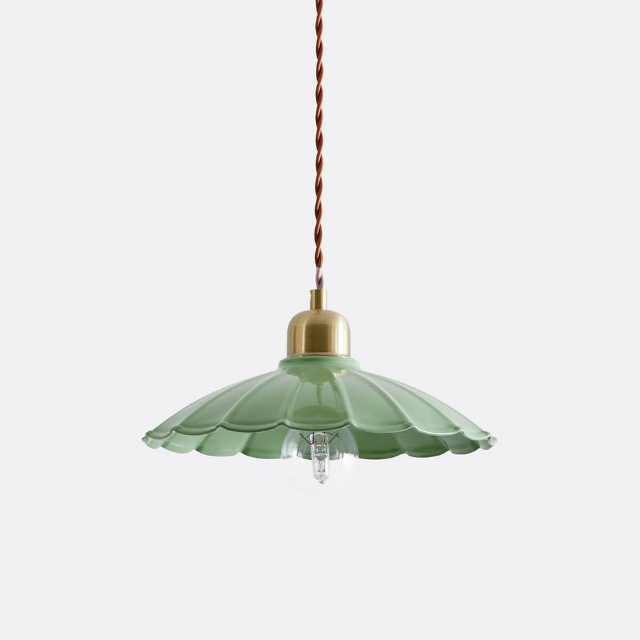 Suspension festonnée en métal fer