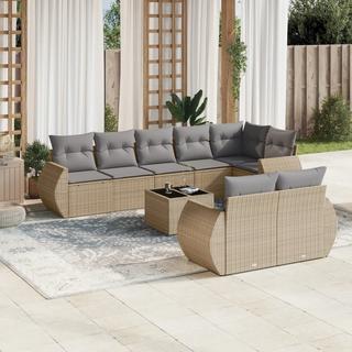 VidaXL set divano da giardino Polirattan  