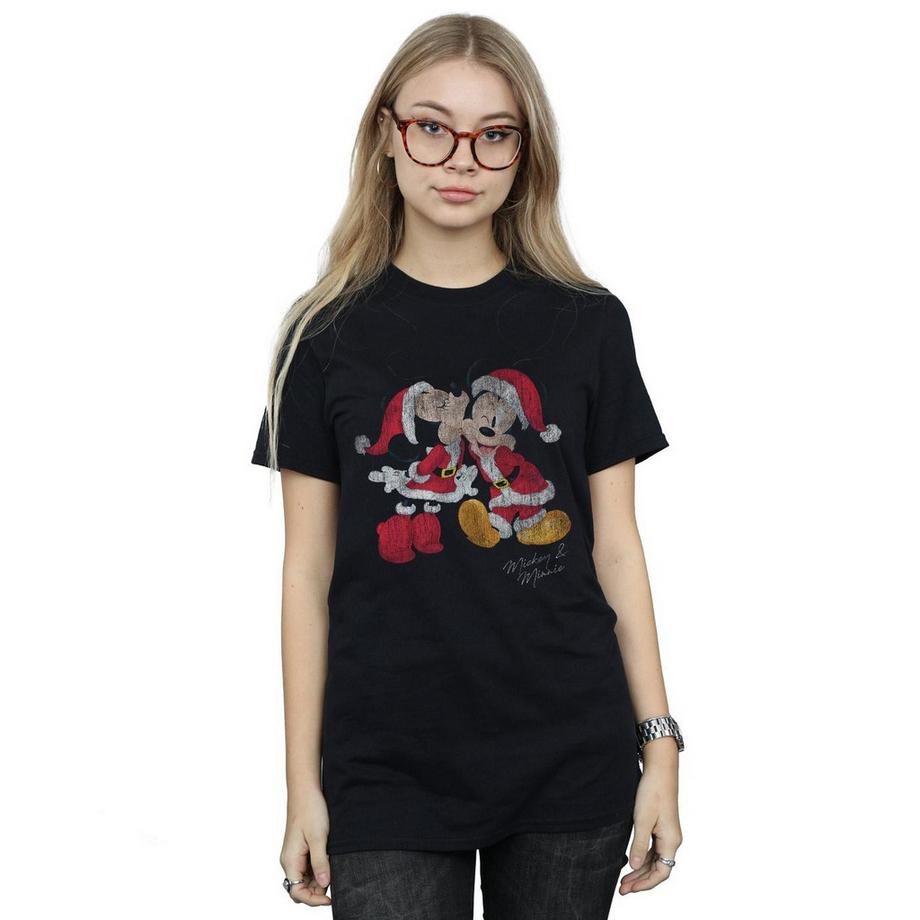 Disney Mickey et Minnie T-Shirt Baiser de Noël  