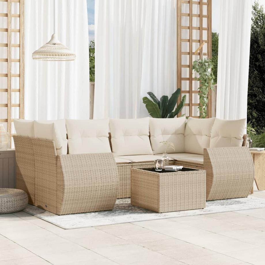 VidaXL set divano da giardino Polirattan  