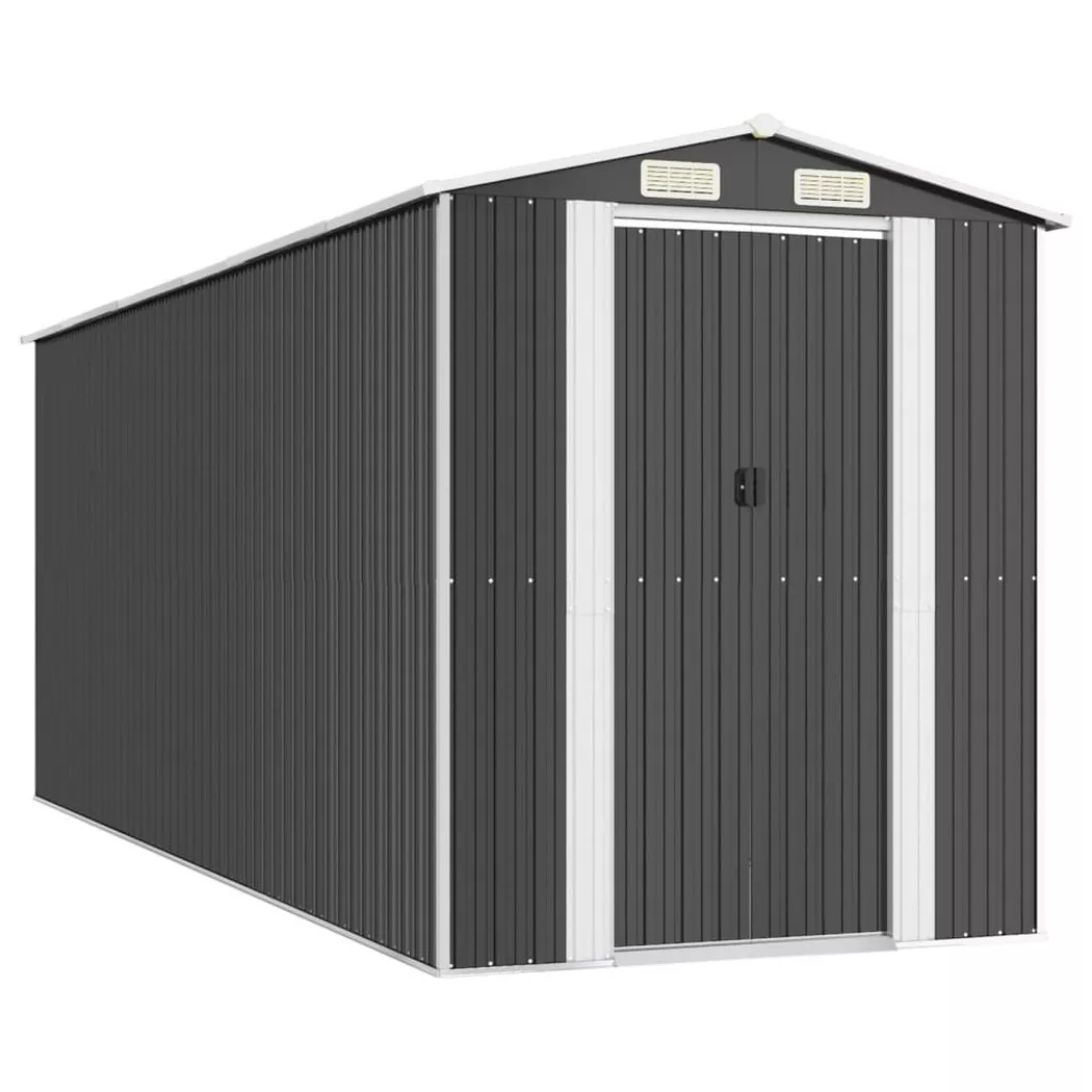 VidaXL - Geräteschuppen stahl, One Size, Grau