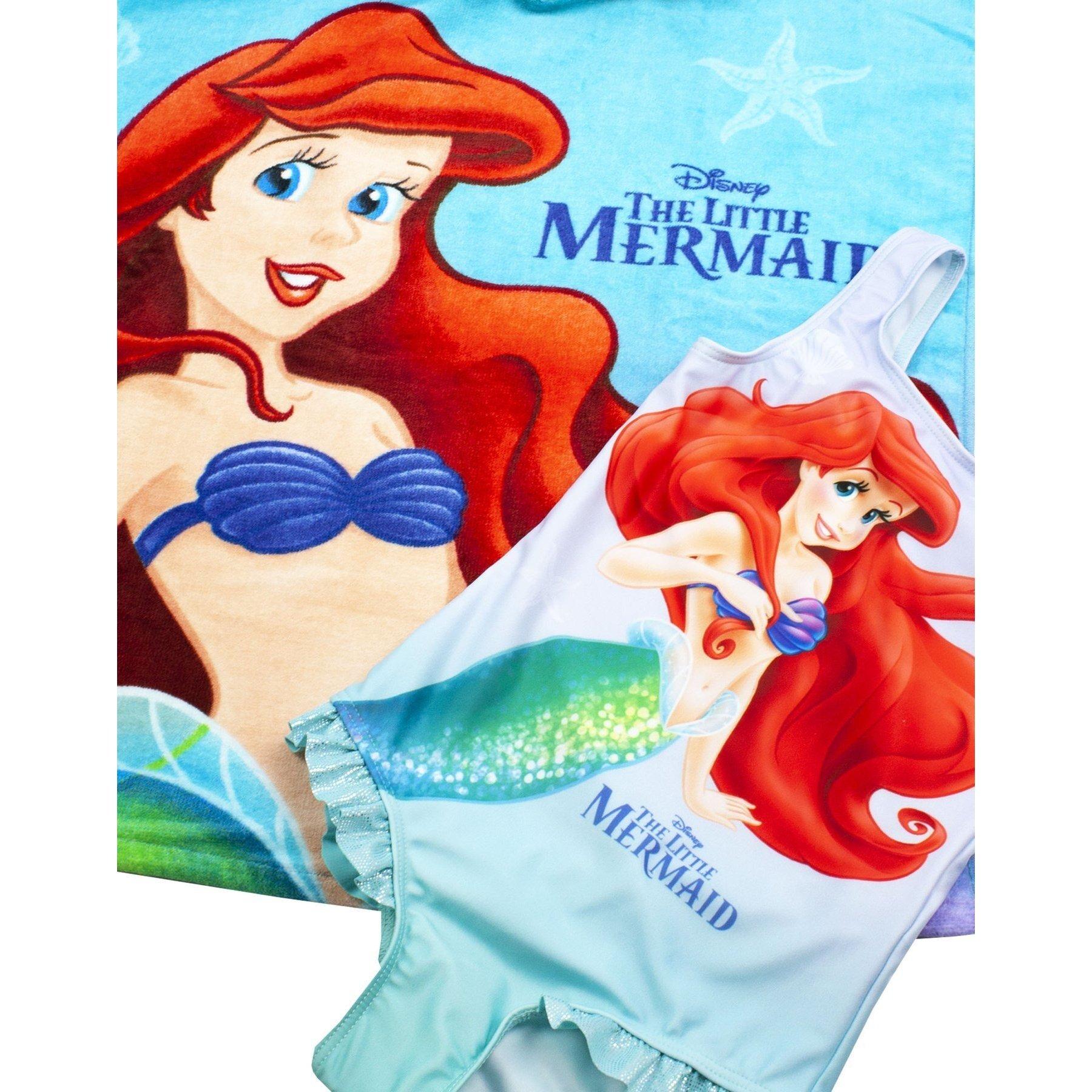 The Little Mermaid  Badeanzug und Poncho Set 