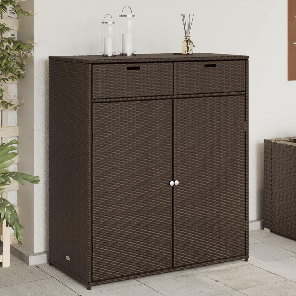 VidaXL Armoire de rangement de jardin rotin synthétique  