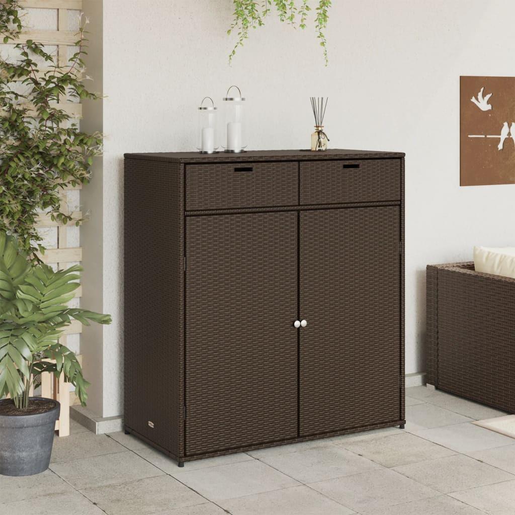 VidaXL Armoire de rangement de jardin rotin synthétique  