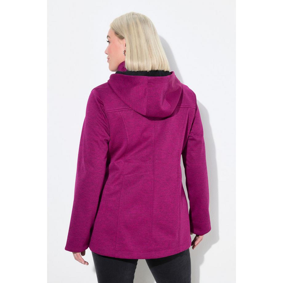 Ulla Popken HYPRAR Veste Softshell Imperméable Capuche Fermeture Éclair Double Sens  