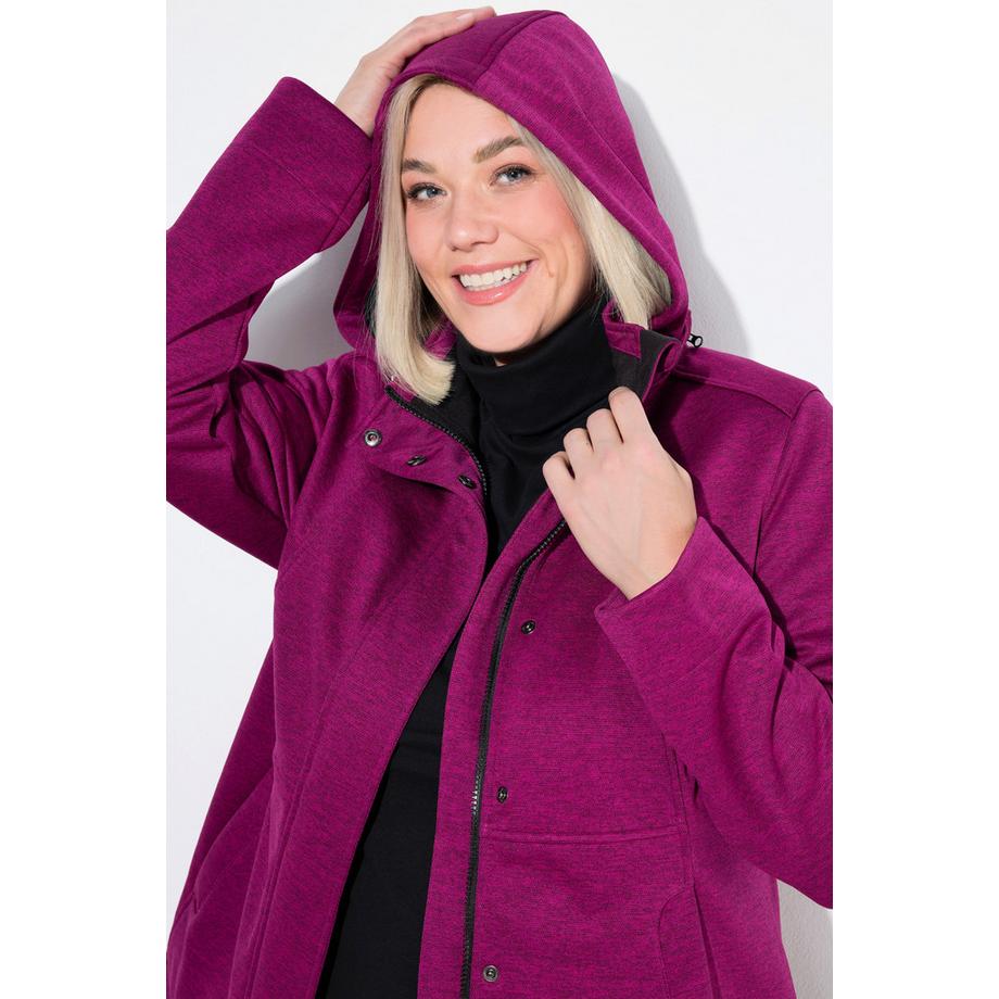 Ulla Popken HYPRAR Veste Softshell Imperméable Capuche Fermeture Éclair Double Sens  