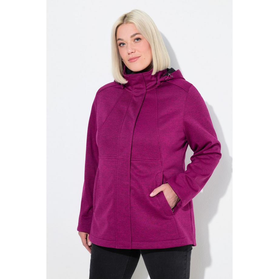 Ulla Popken HYPRAR Veste Softshell Imperméable Capuche Fermeture Éclair Double Sens  