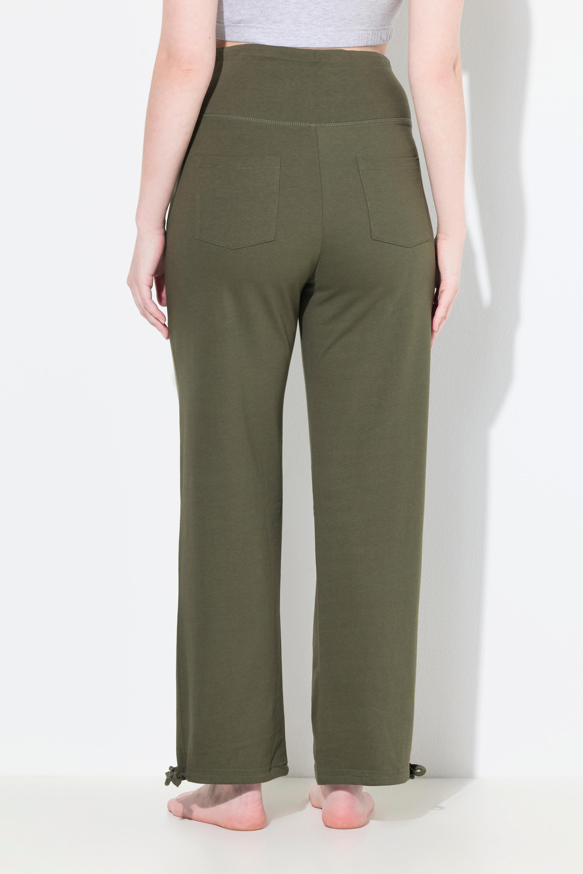 Ulla Popken Bellieva Pantaloni di felpa cintura extra alta cotone biologico  