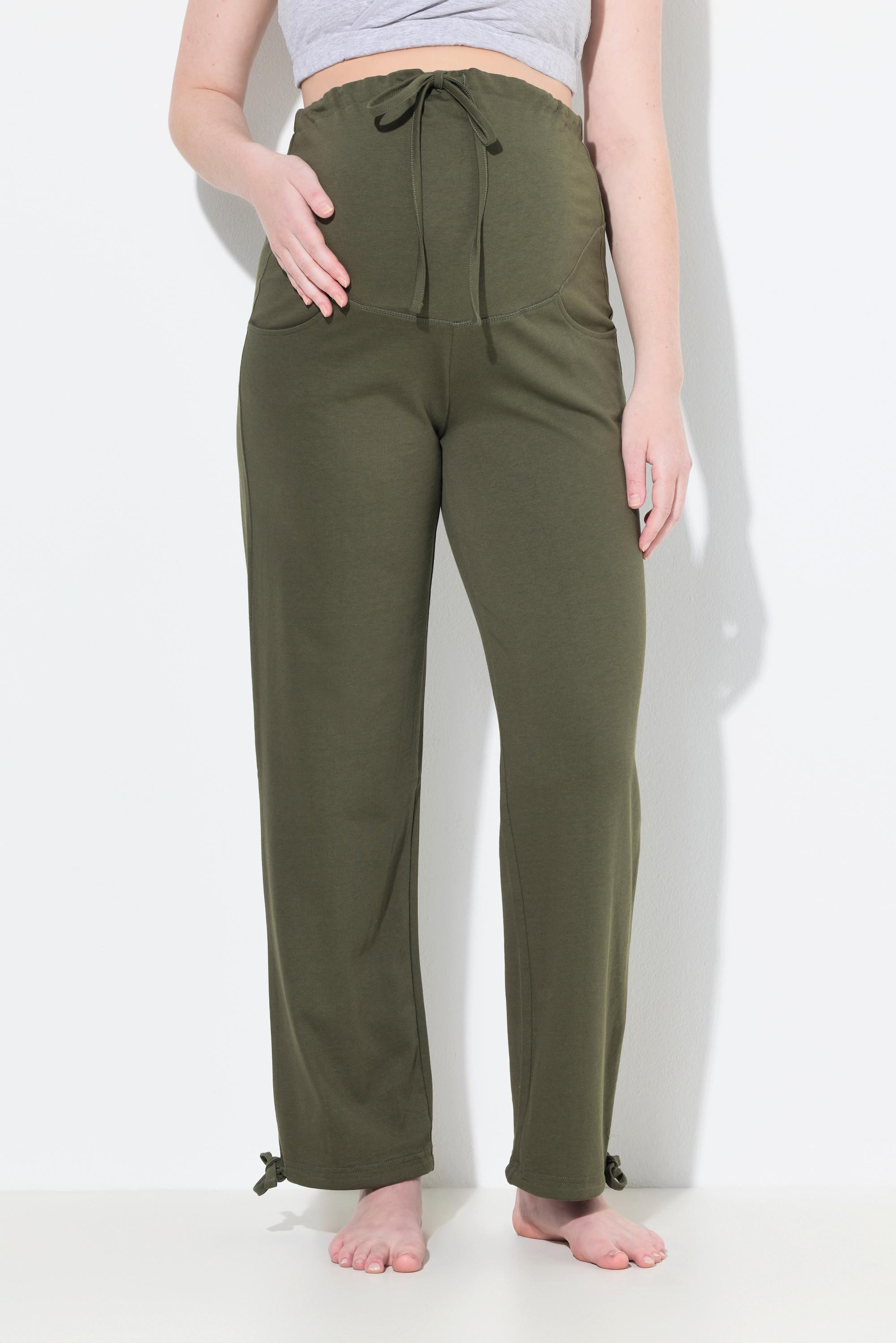 Ulla Popken Bellieva Pantaloni di felpa cintura extra alta cotone biologico  