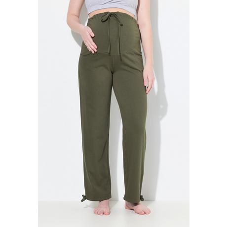 Ulla Popken Bellieva Pantaloni di felpa cintura extra alta cotone biologico  