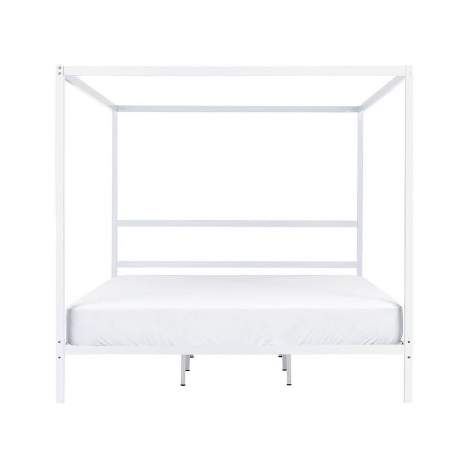 Beliani Lit à baldaquin en Acier Industriel LESTARDS  