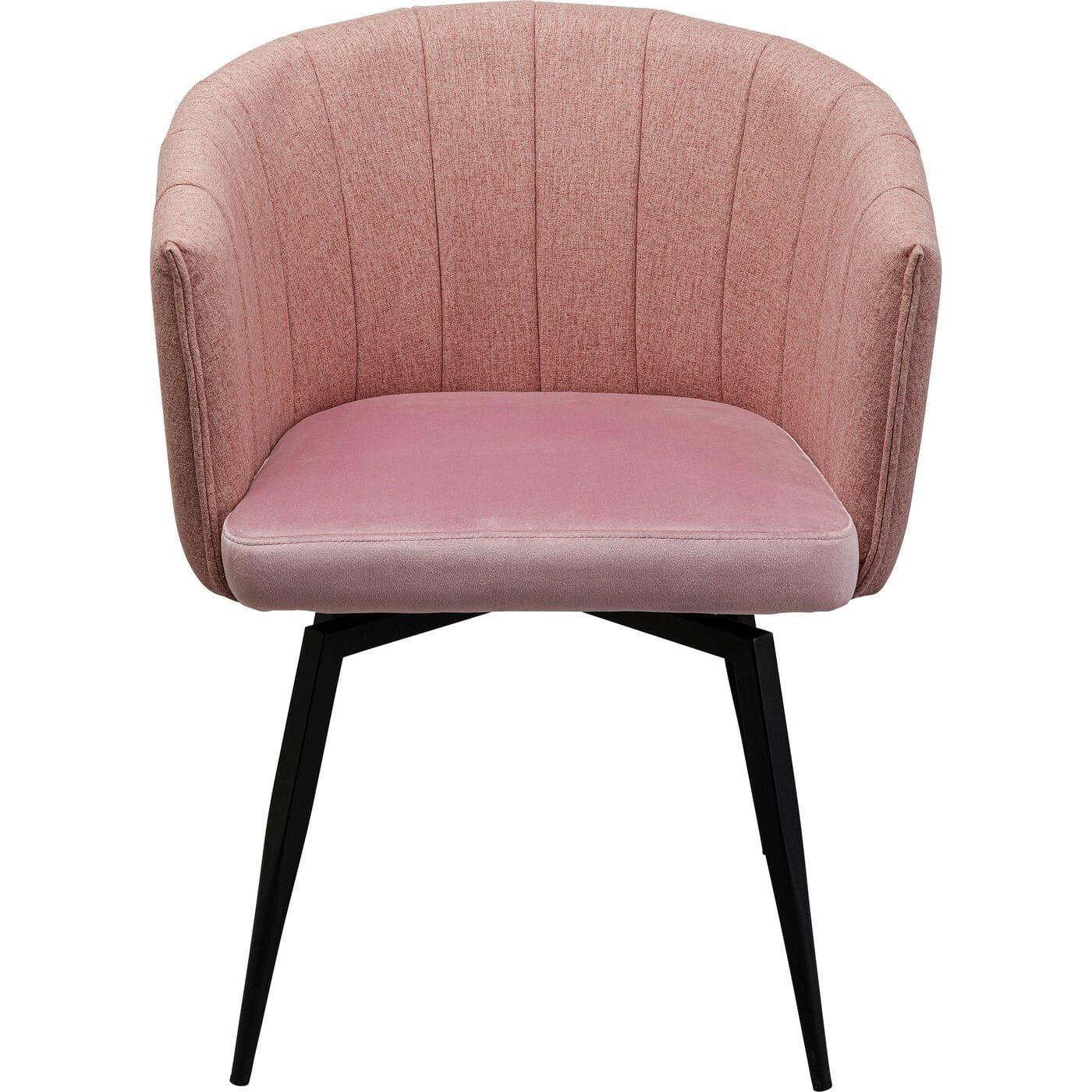 KARE Design Sedia girevole Merida rosa  