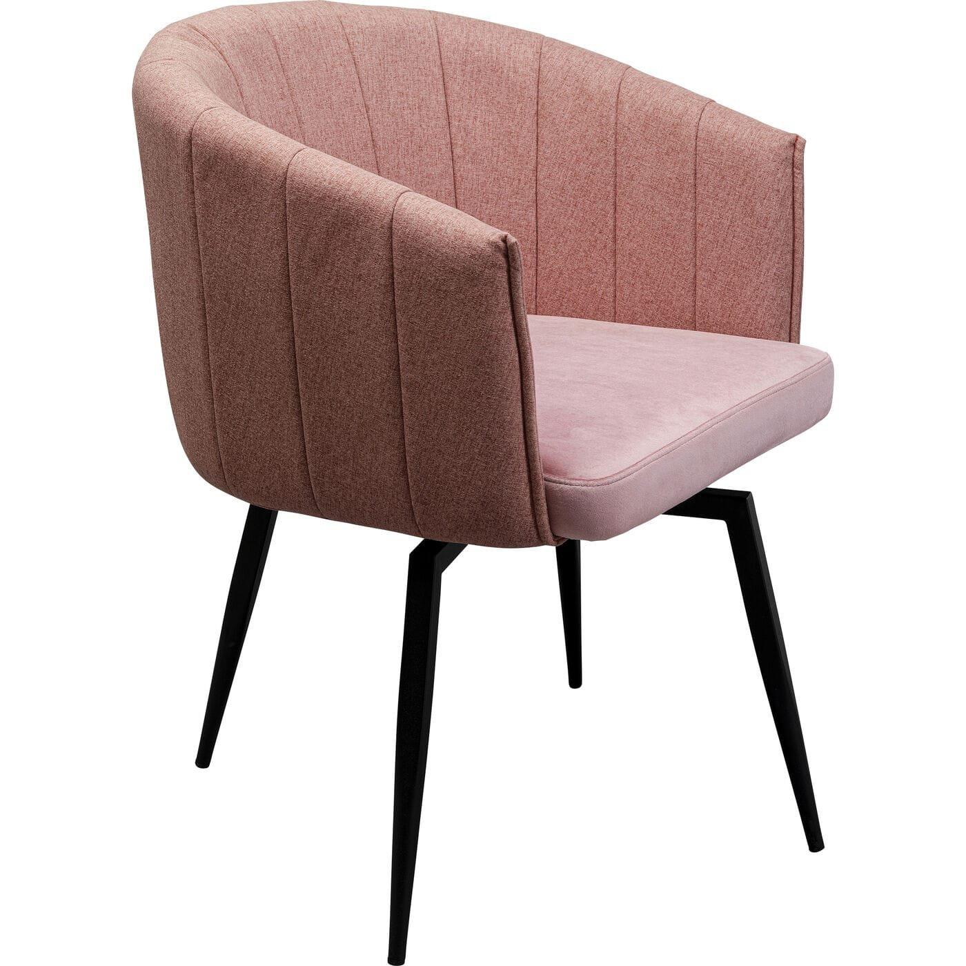 KARE Design Sedia girevole Merida rosa  