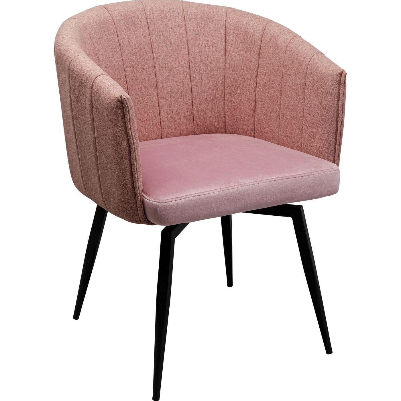 KARE Design Sedia girevole Merida rosa  