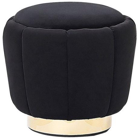 Beliani Pouf aus Samtstoff Glamourös IRVING  