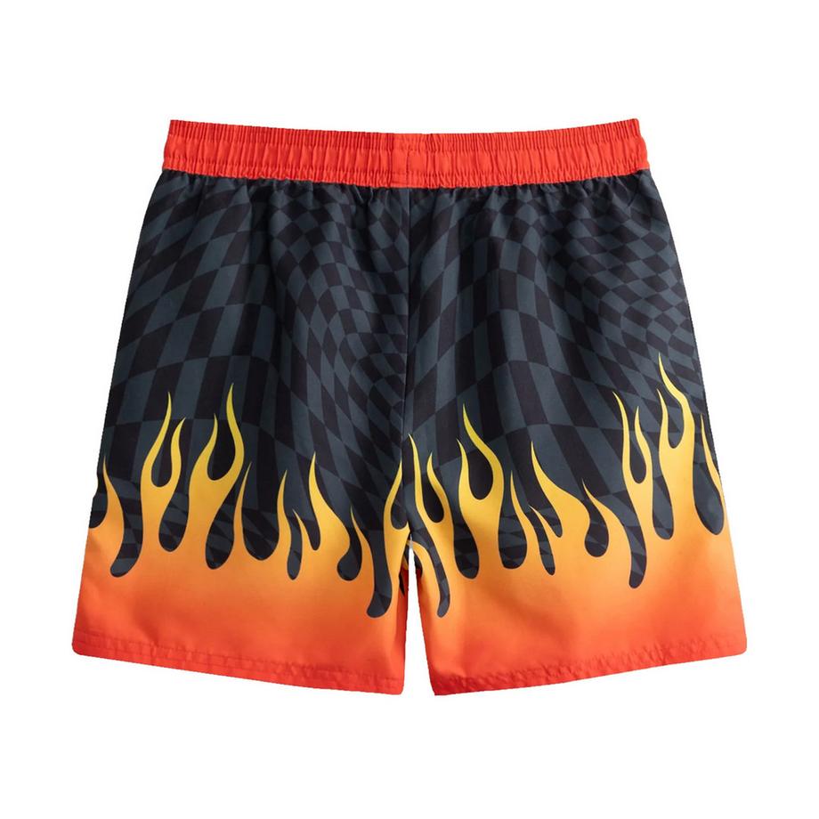 Hot Wheels  Costume Da Bagno A Pantaloncino Fiamma A Scacchiera 