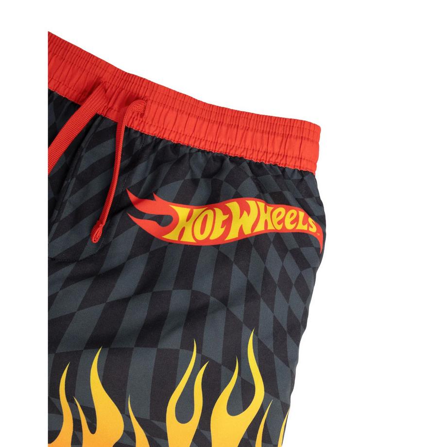 Hot Wheels  Costume Da Bagno A Pantaloncino Fiamma A Scacchiera 