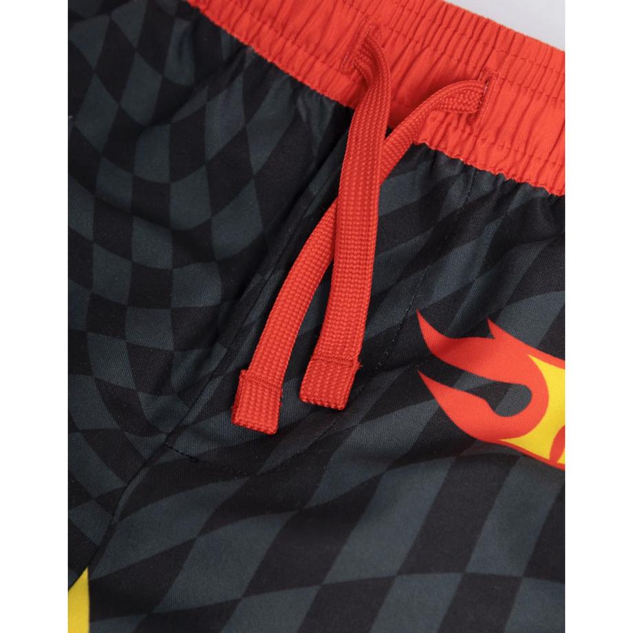 Hot Wheels  Costume Da Bagno A Pantaloncino Fiamma A Scacchiera 