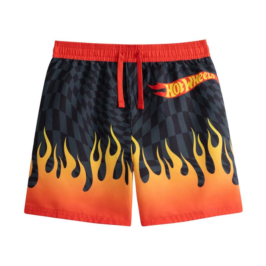 Short De Bain motif/style Damier Et Flamme