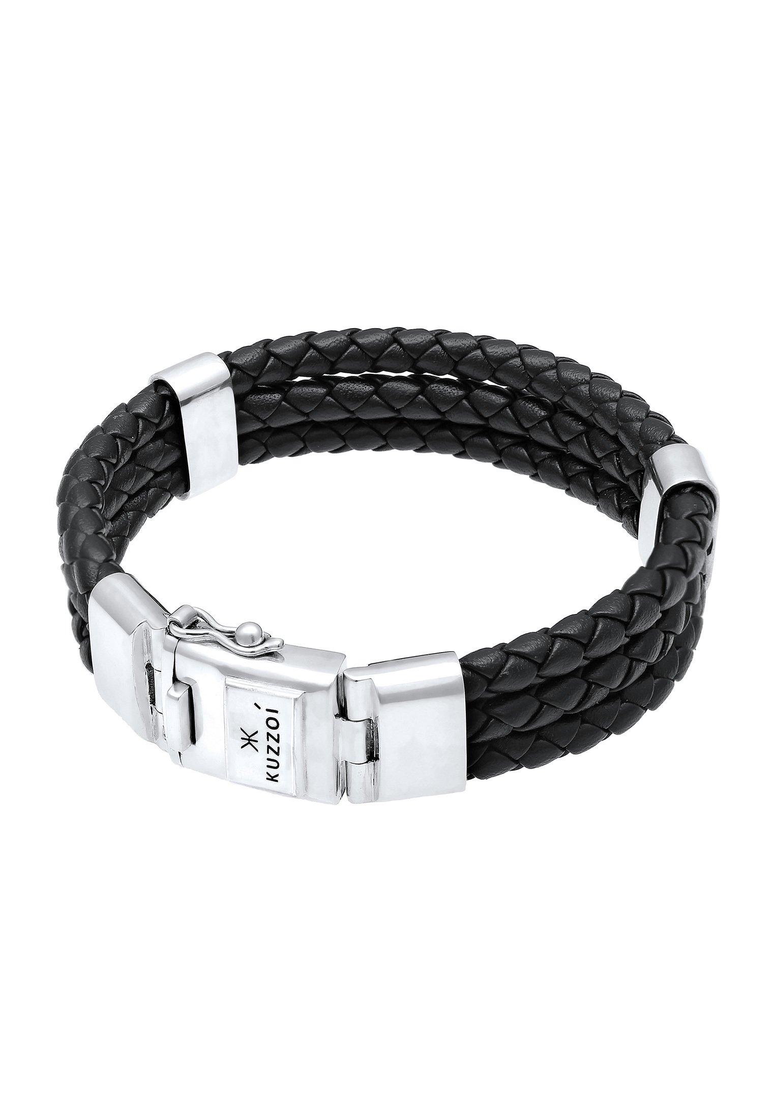 Kuzzoi  Armband  Leder Geflochten Kastenverschluss 