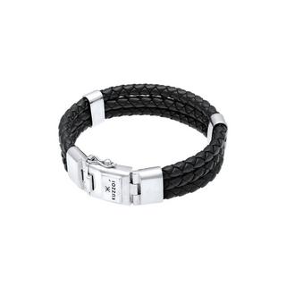 Kuzzoi  Bracelet Hommes Cuir Tressé Fermeture De La Boîte 