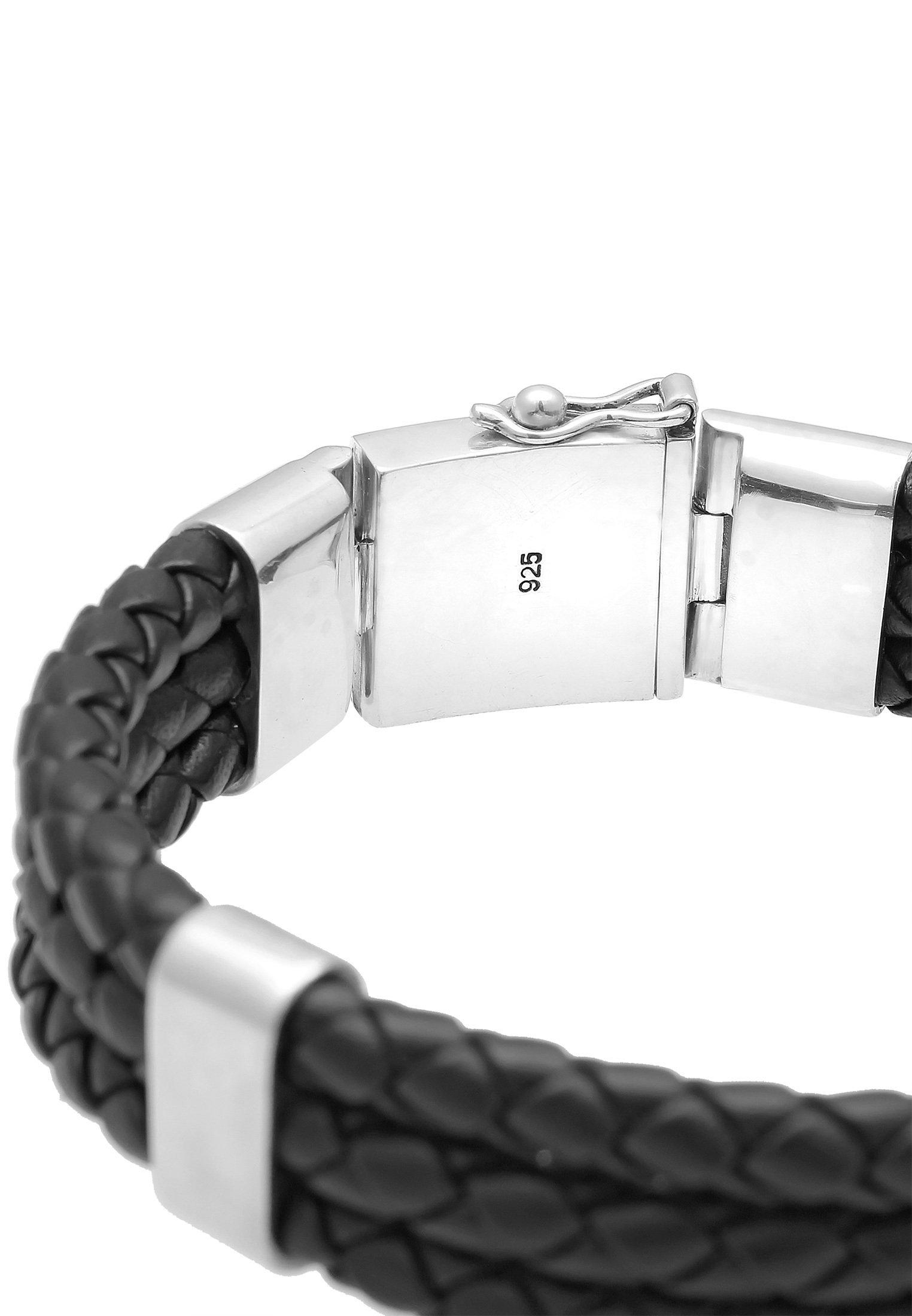 Kuzzoi  Bracelet Hommes Cuir Tressé Fermeture De La Boîte 