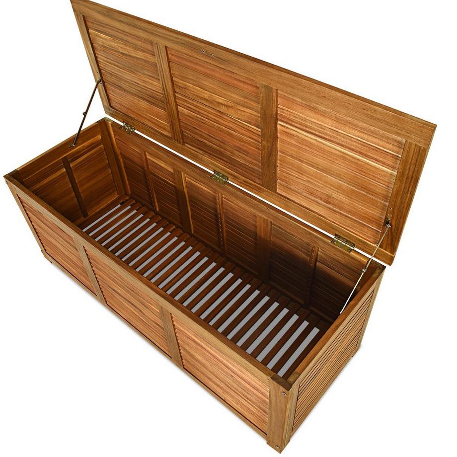 Northix Gartenbox Aufbewahrungsbox für Garten und Hinterhof Akazienholz 120x45x45cm  