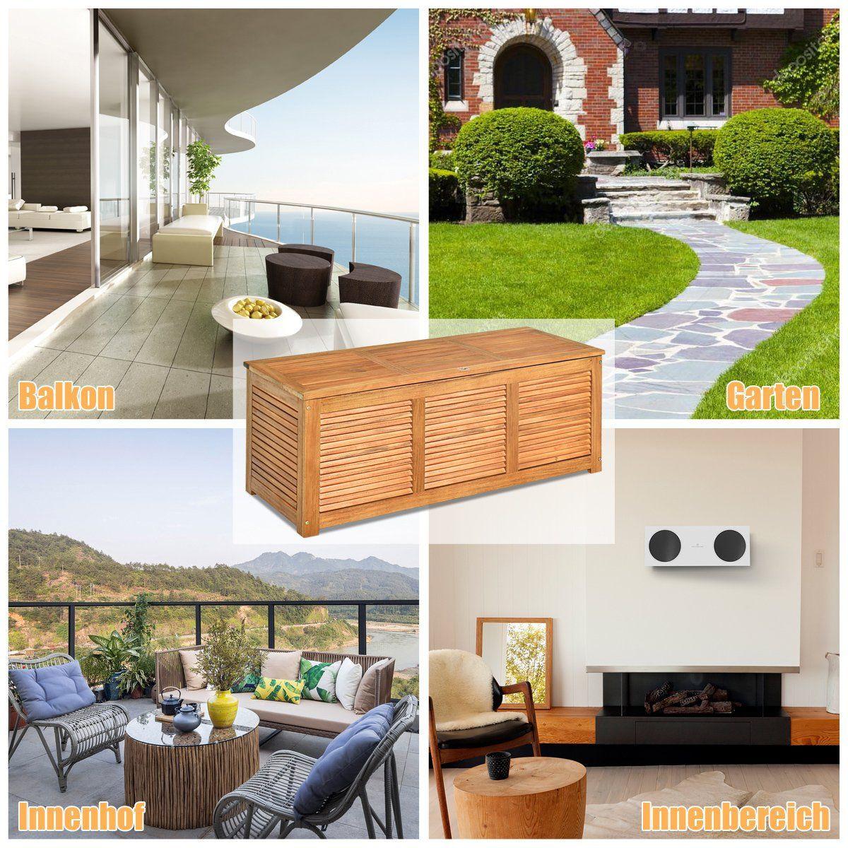 Northix Scatola da giardino per giardino e cortile in legno di acacia 120x45x45 cm  