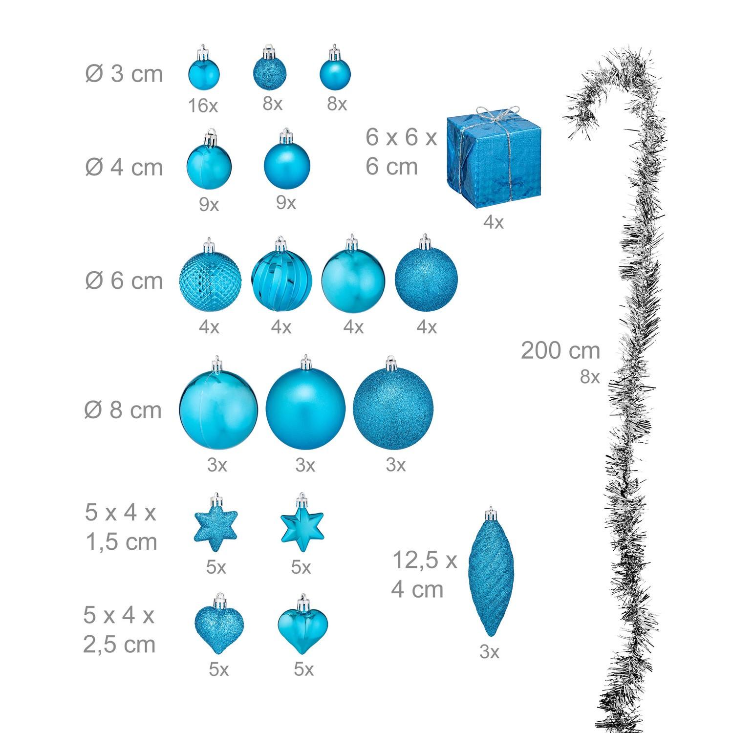 B2X Palline per albero di Natale in set da 110 pz  