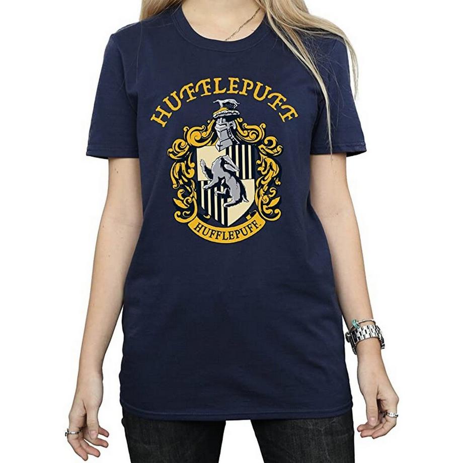 HARRY-POTTER Blason Poufsouffle T-Shirt Manches Courtes  
