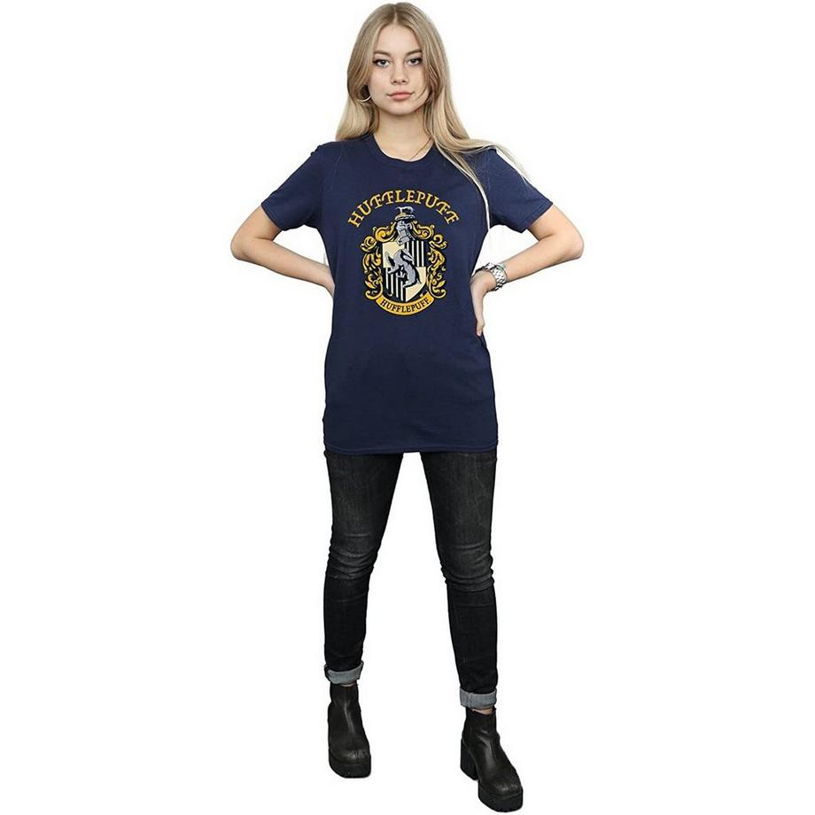 HARRY-POTTER Blason Poufsouffle T-Shirt Manches Courtes  